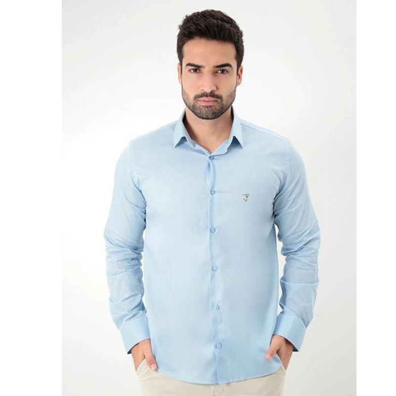 Camisa Manga Longa Patrãozinho Slim Fit Básica Lisa