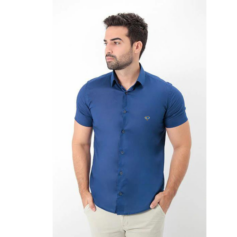 Camisa Manga Curta Patrãozinho Slim Fit Básica