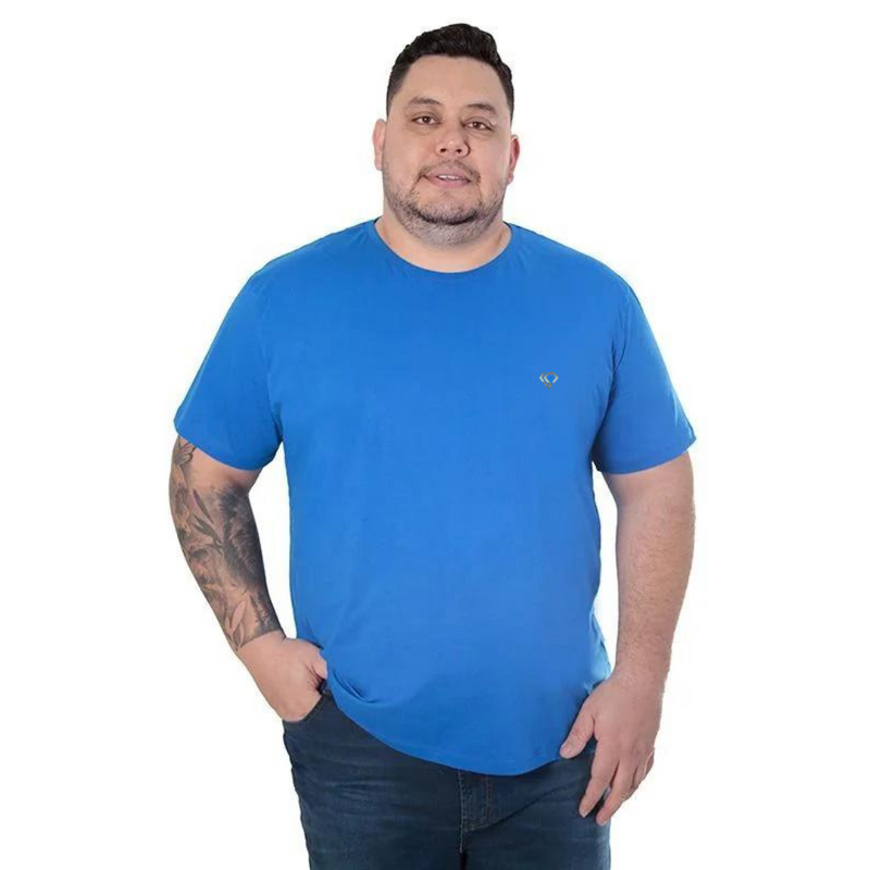 Camiseta Básica EXTRA GRANDE Patrãozinho Gola Redonda Lisa Plus