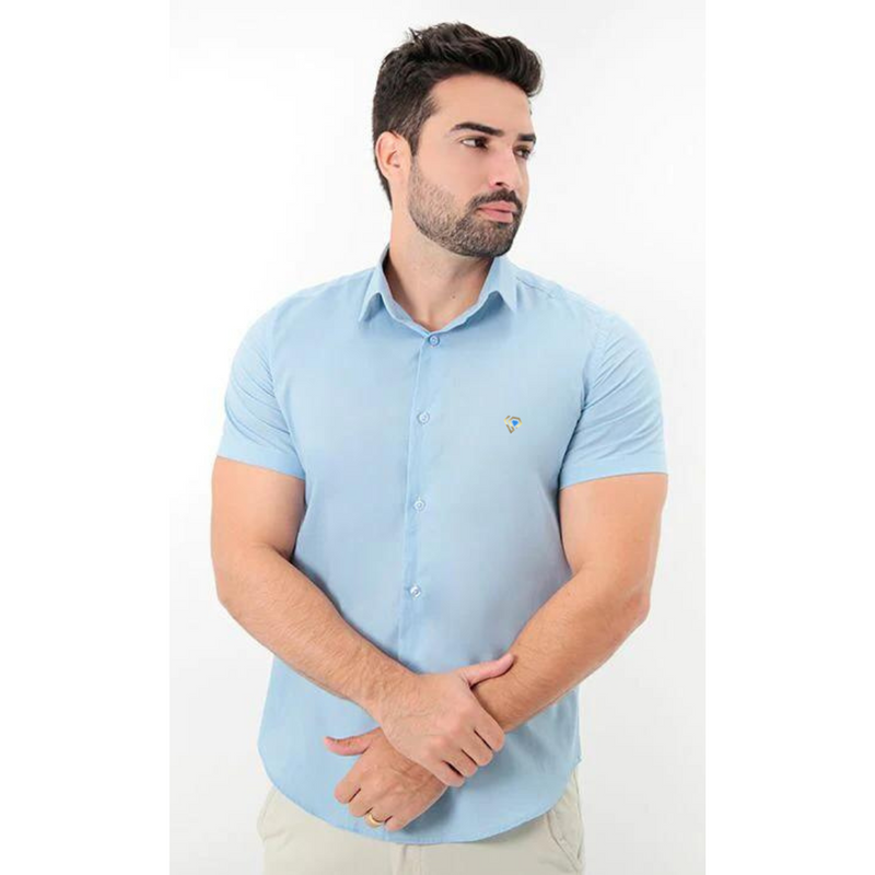 Camisa Manga Curta Patrãozinho Slim Fit Básica