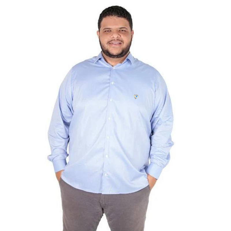 Camisa Manga Longa EXTRA GRANDE Patrãozinho Plus Size Maquinetada